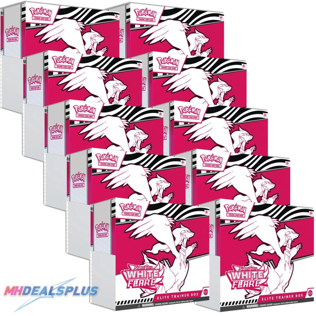 Pokemon Scarlet & Violet White Flare Elite Trainer 10 Box Case
